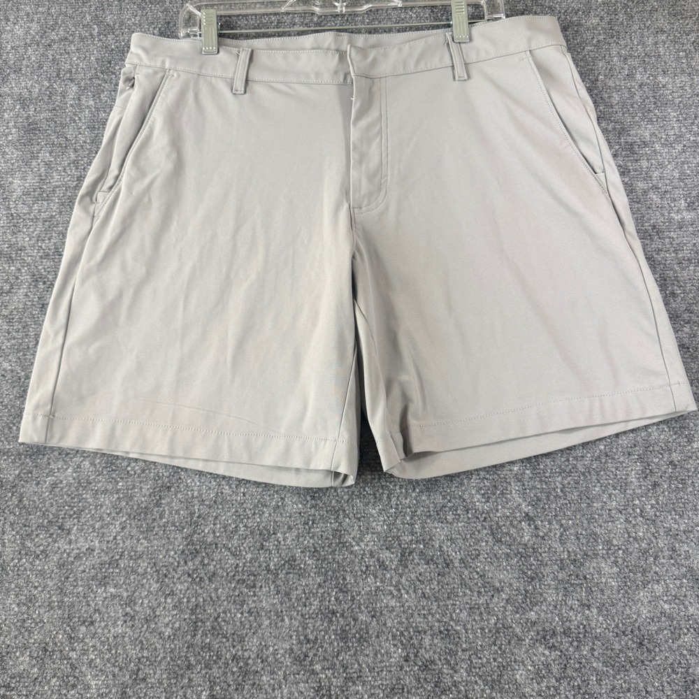Fabletics Shorts Gray Performance Activewear Polyester Size 36 Athletic